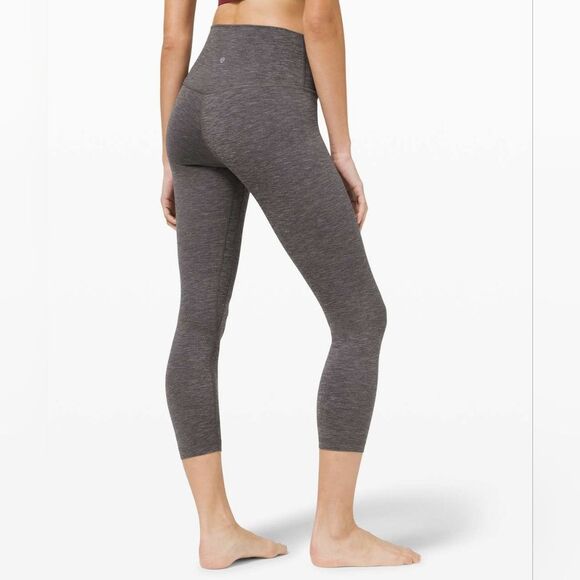 Lululemon Align Leggings 23" Heathered Black Aligns Women's Size 4 - Picture 1 of 7
